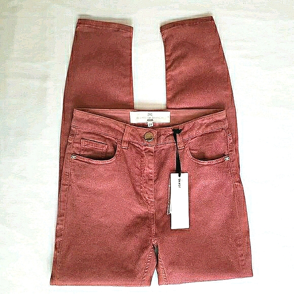 ELISABETTA FRANCHI JEANS Rose Pink Denim Jeans Size 27 Italian Brand New - Picture 10 of 15